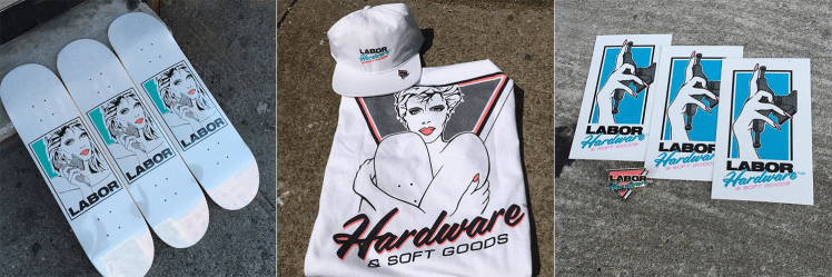 Labor Skate Shop Hardware & Soft Goods, Fall 2015.