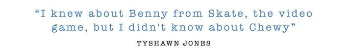 Benny Fairfax and Chewy Cannon Sidewalk Mag 'Away Days' Interview - Tyshawn Jones pull quote.