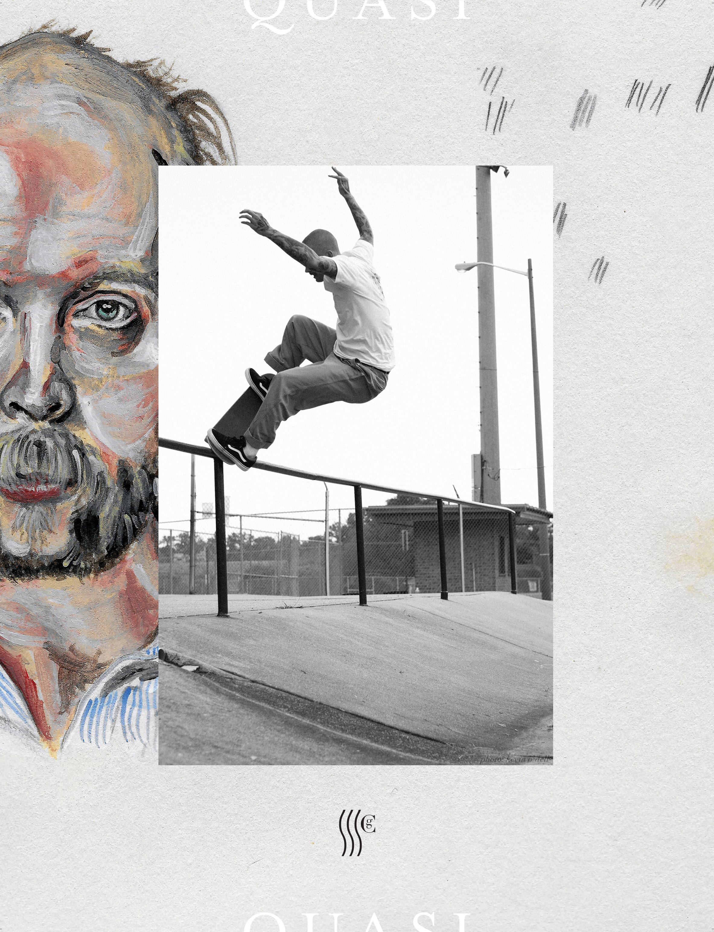 Gilbert Crockett, nosegrind, Will Oldham Quasi Skateboards advert.